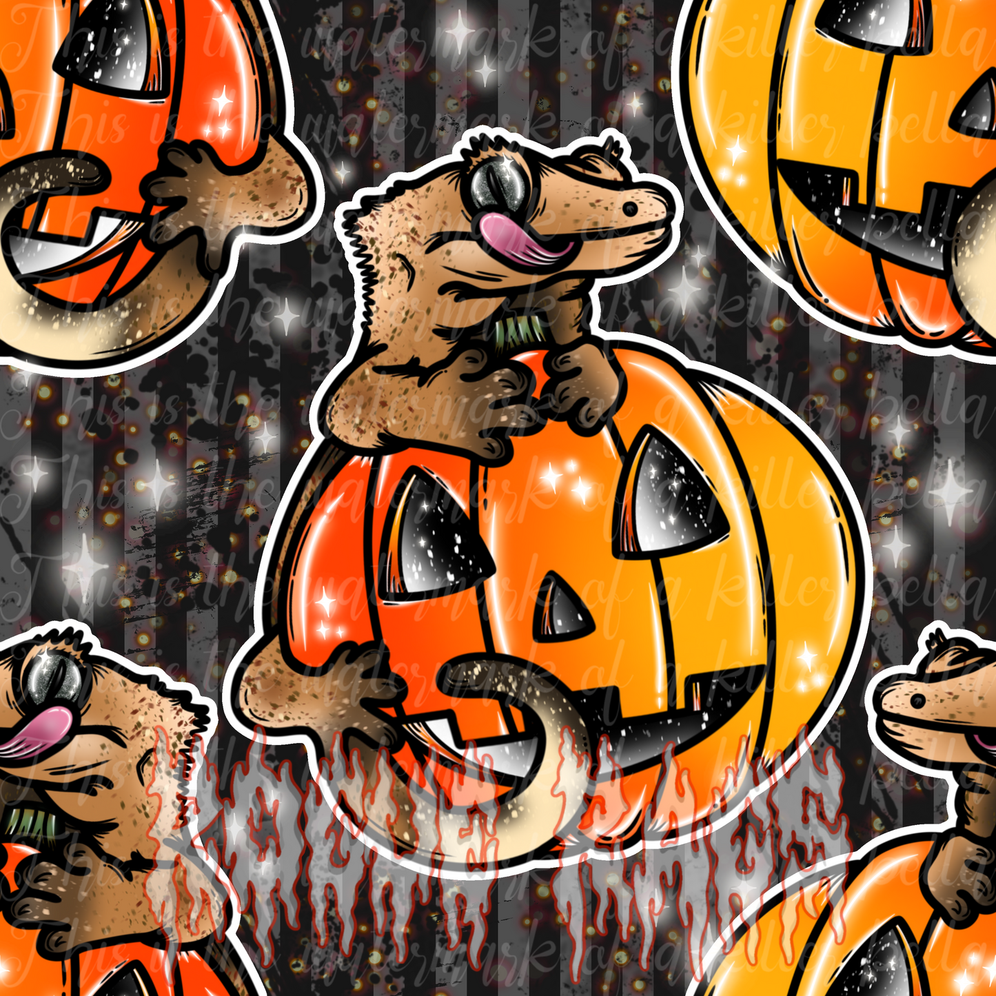 Crested Gecko Pumpkin #1 Seamless File