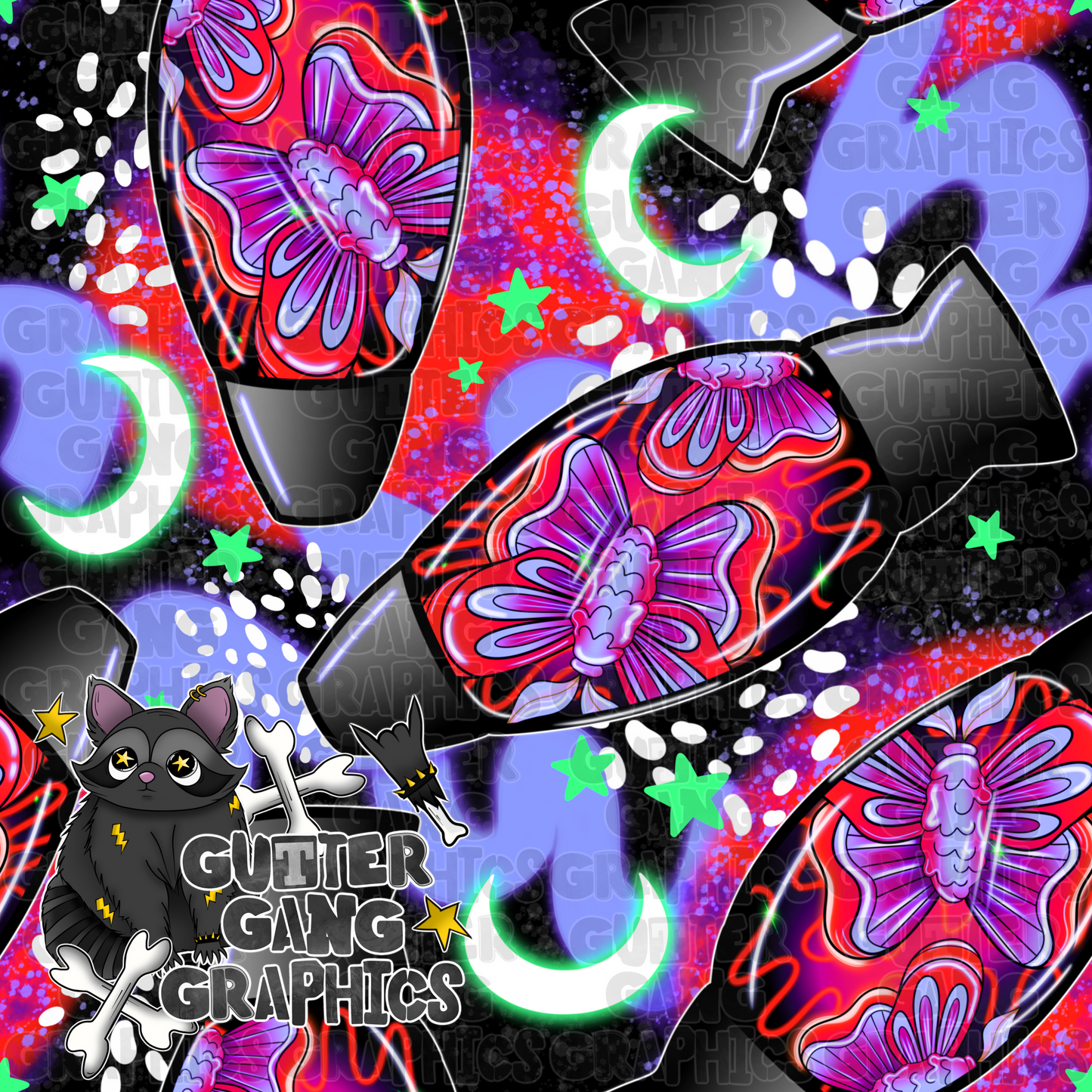 Moth Lava Lamp #4 Seamless File