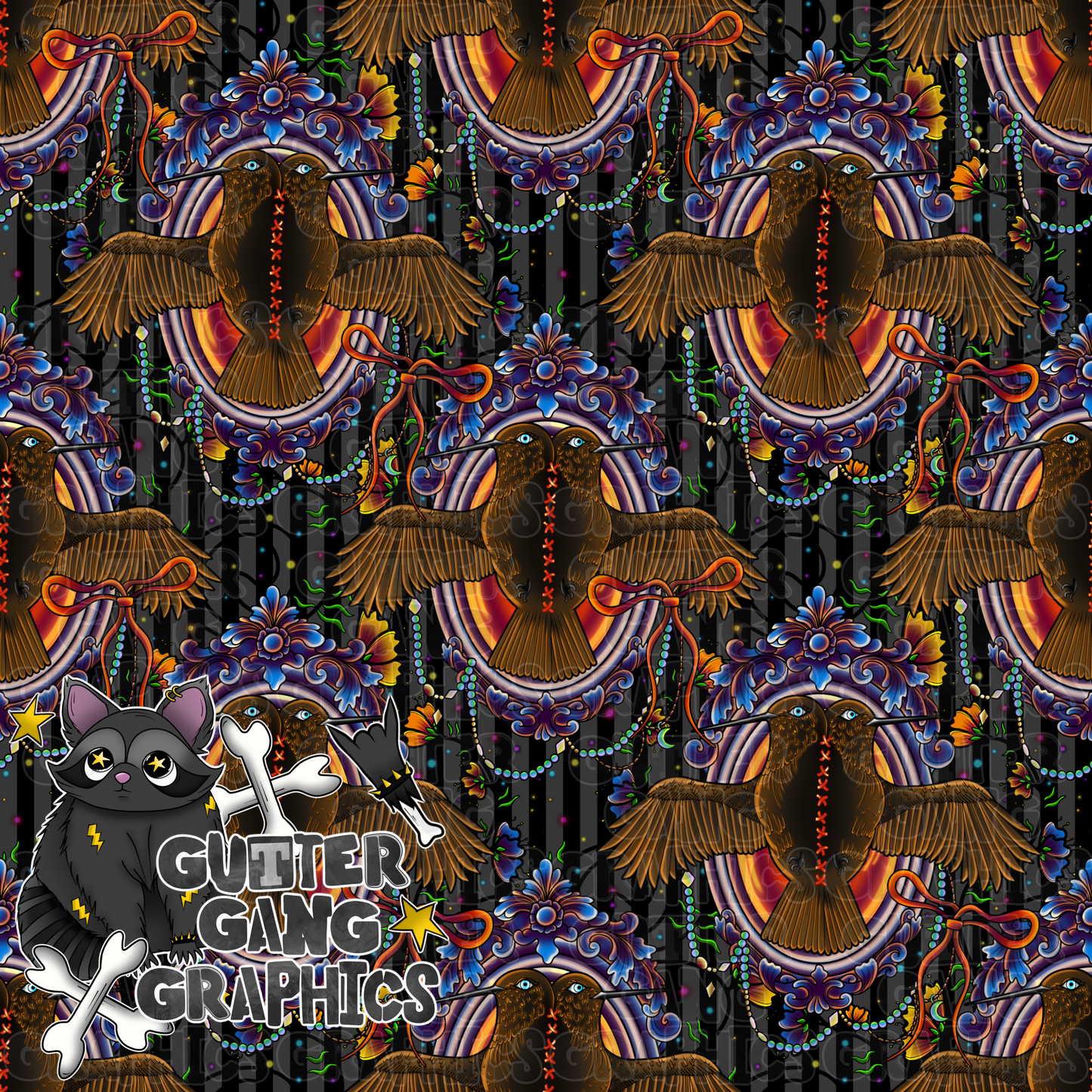 Stitched Hummingbird Seamless File