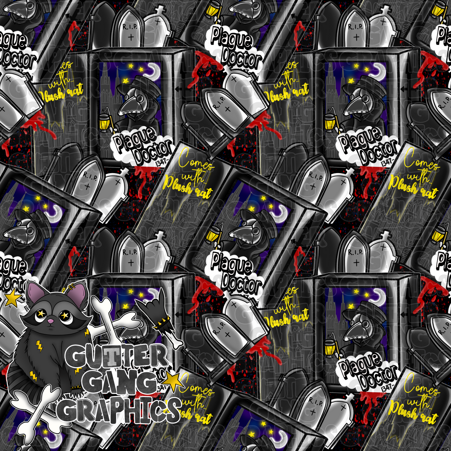 Plague Doctor Figurine Seamless File