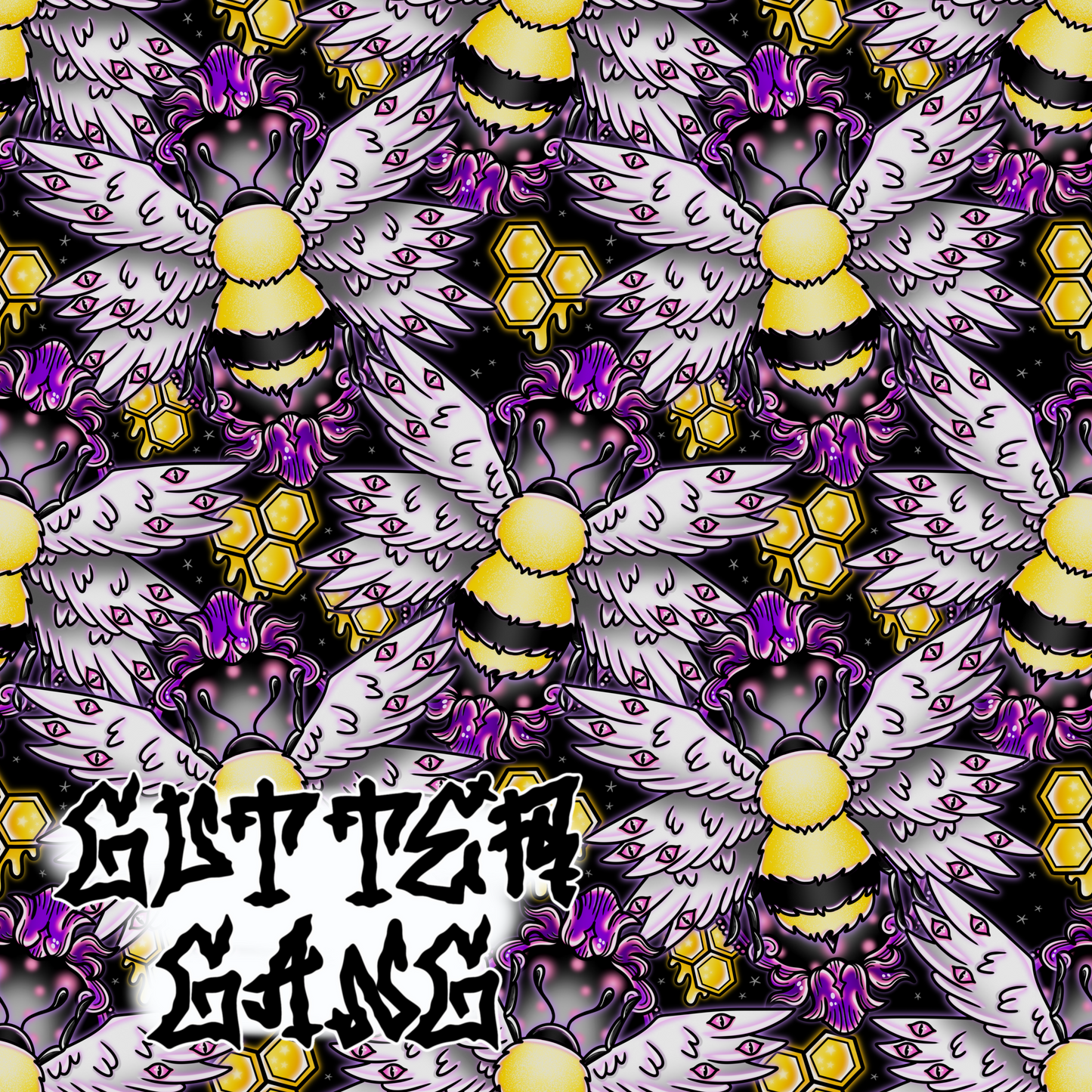 Purple Biblical Bee Seamless File