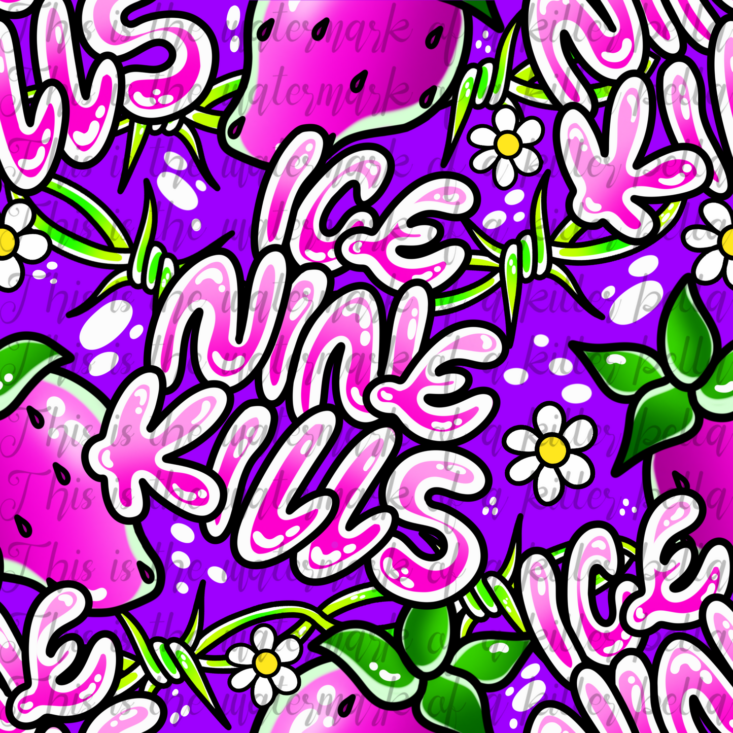Strawberry INK Seamless File