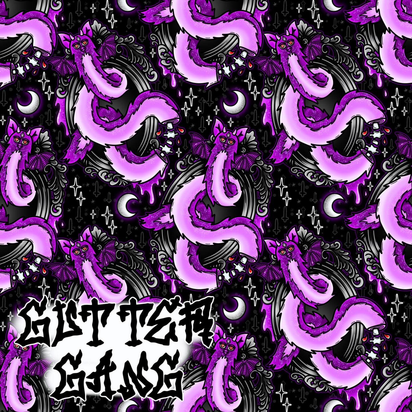 Purple Long Furby Seamless File