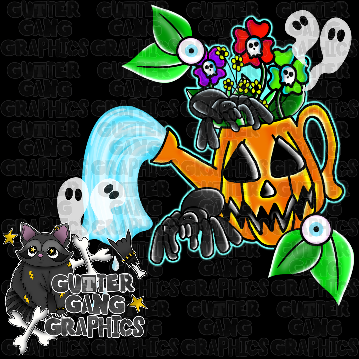 Spooky Spring PNG blue*