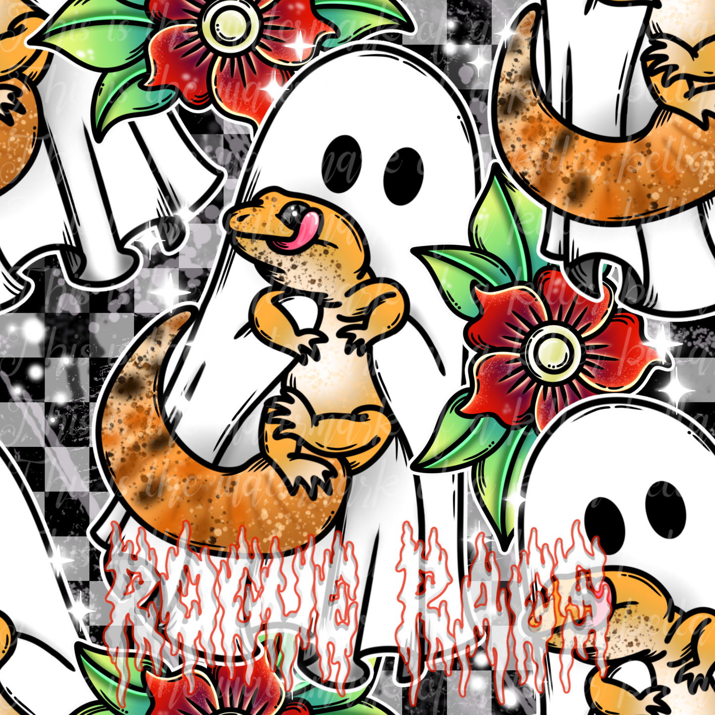 Leopard Gecko Ghostie #2 Seamless File