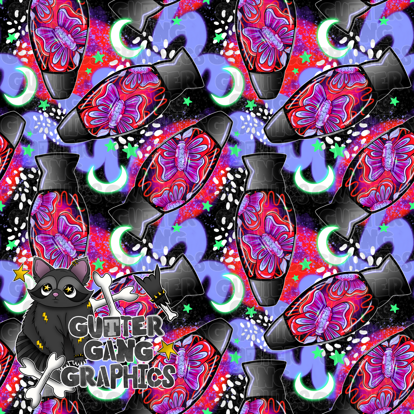 Moth Lava Lamp #4 Seamless File