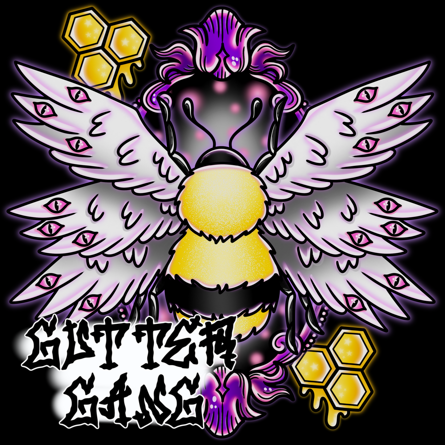 Purple Biblical Bee PNG