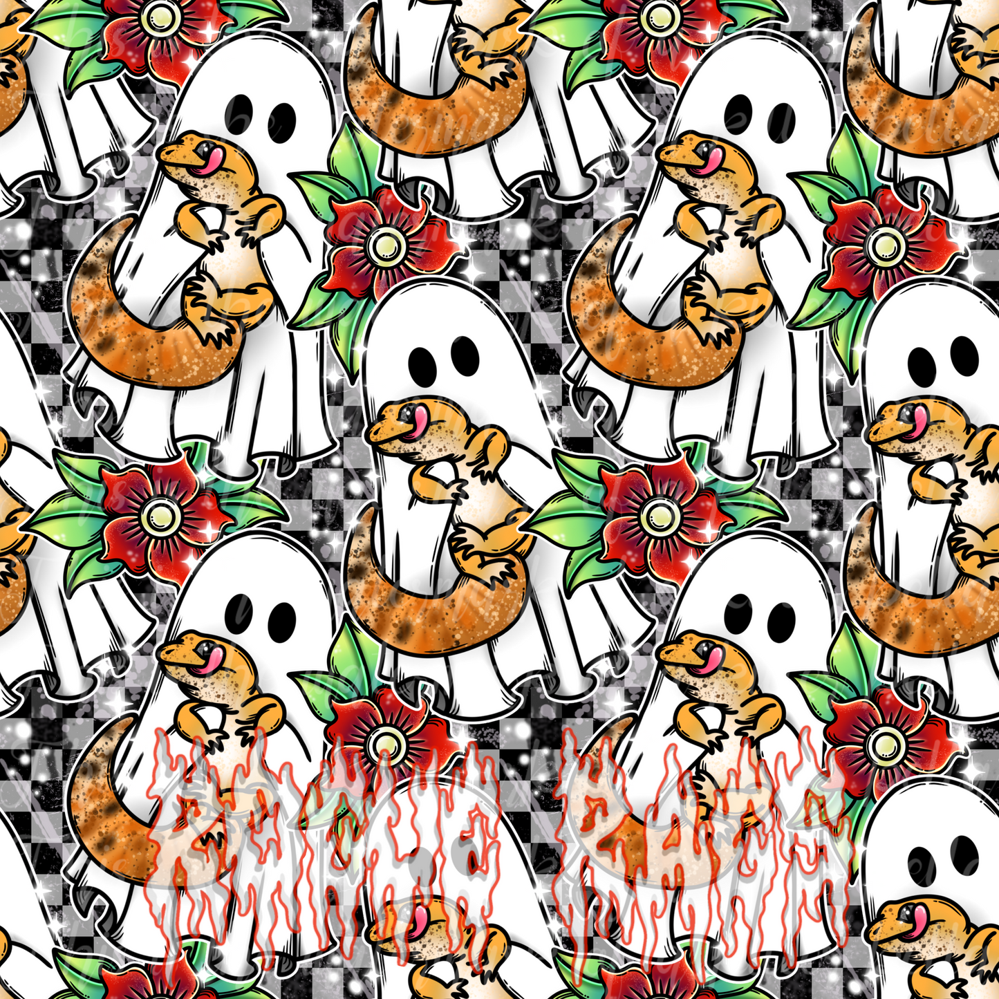 Leopard Gecko Ghostie #2 Seamless File