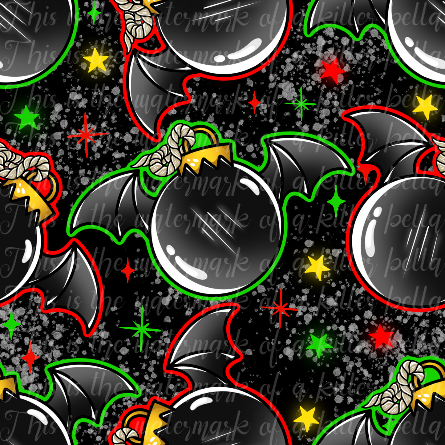 Ornament Bats Seamless File