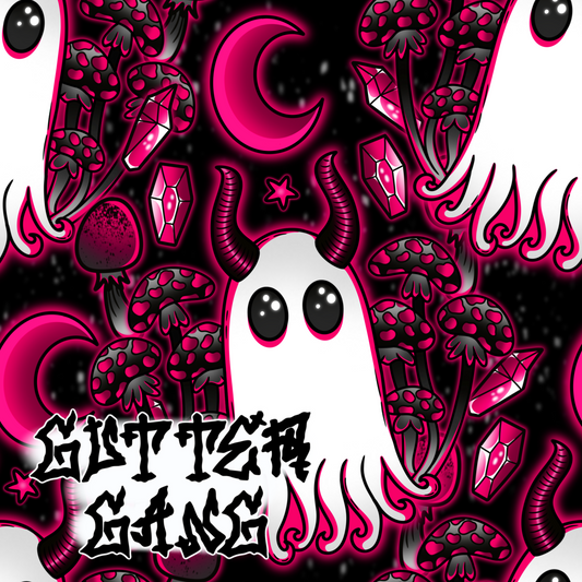 Pink Haunted Mushies Seamless File