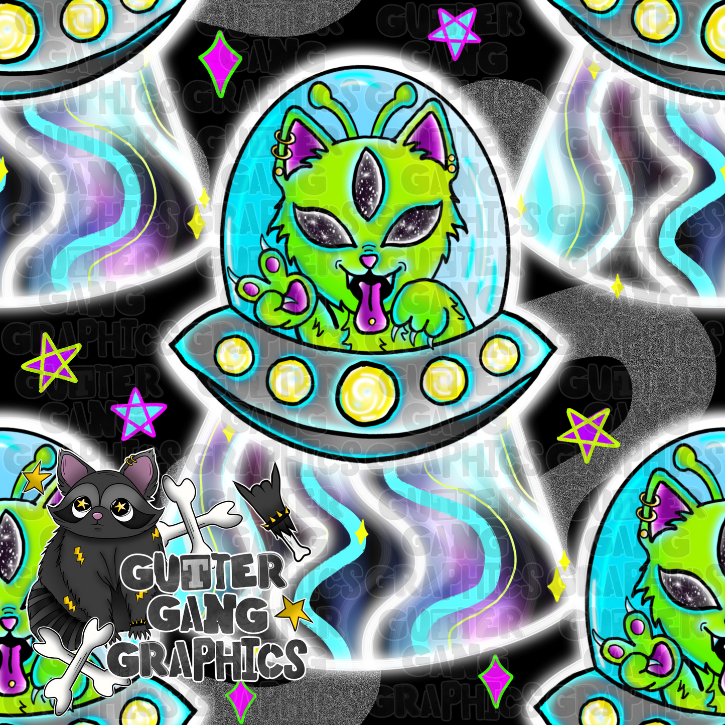 Space Kitty Seamless File