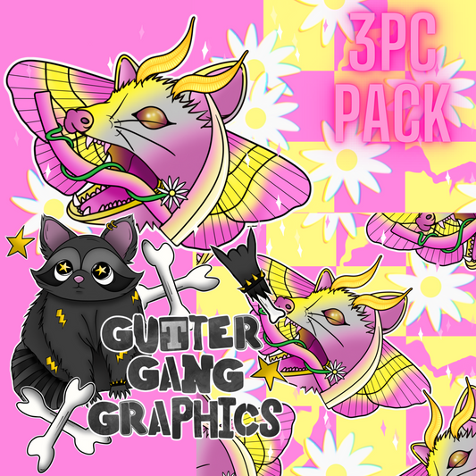 Pink Maple Opossum Moth PNG & Seamless Pack