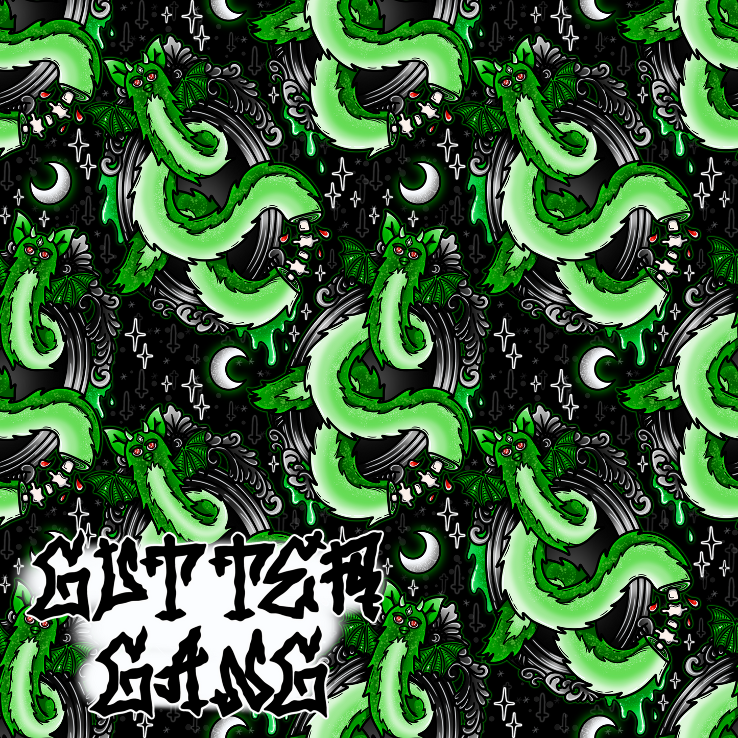 Green Long Furby Seamless File