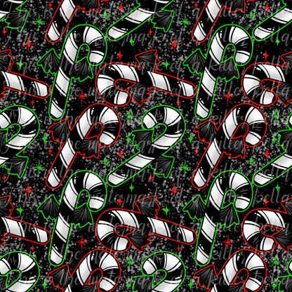 Candy Cane Bats Seamless File