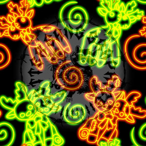 Neon Conjoined Reindeer Seamless File