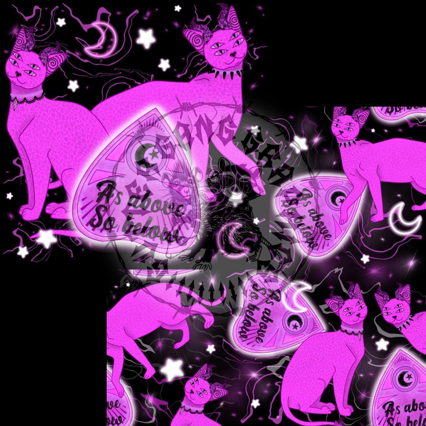 Mystic Cats Seamless & PNG PACK