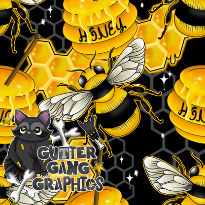 Honey Bee Seamless & PNG 3pc Pack