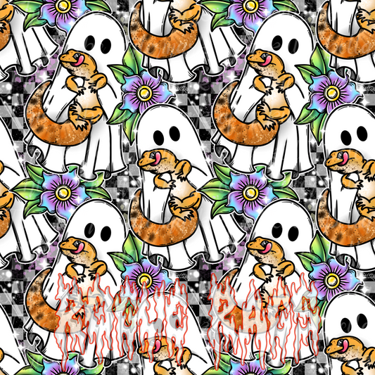 Leopard Gecko Ghostie #3 Seamless File