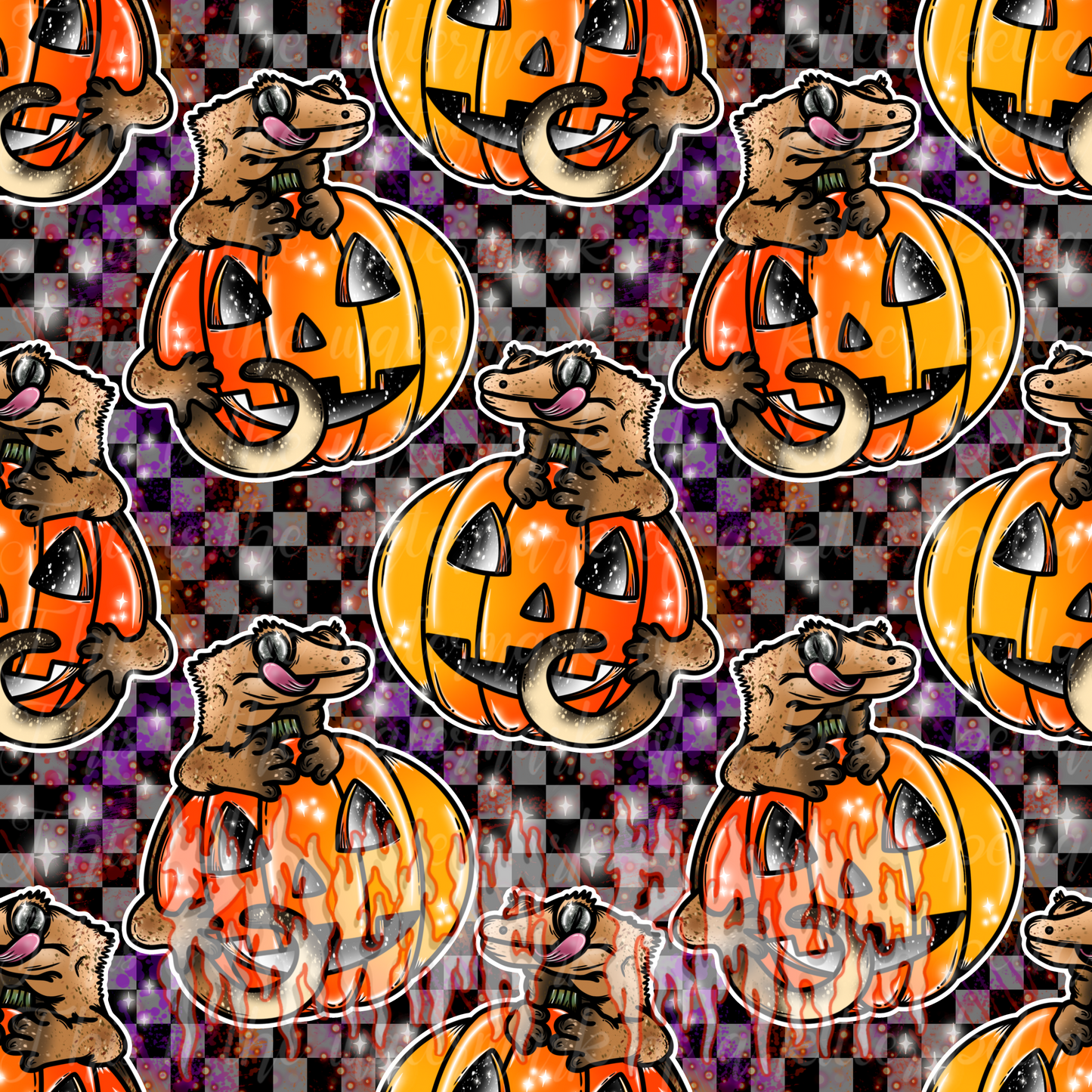 Crested Gecko Pumpkin #2 Seamless File