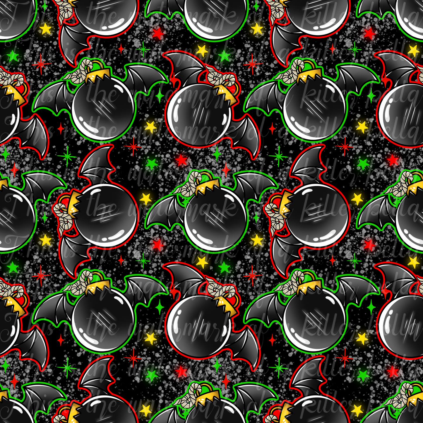 Ornament Bats Seamless File