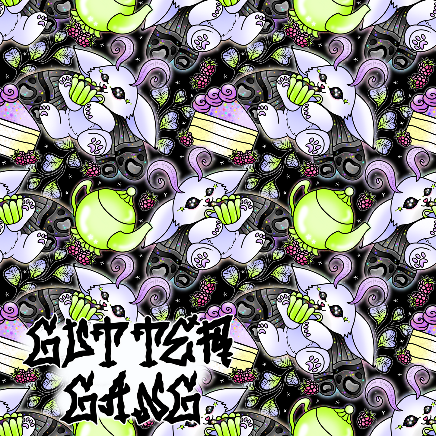 Moth Tea Party Seamless File