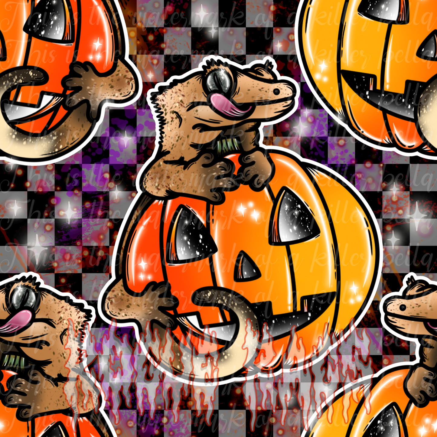Crested Gecko Pumpkin #2 Seamless File