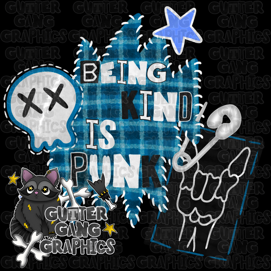 Nice is punk *blue* PNG