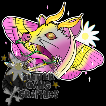 Pink Maple Opossum Moth PNG & Seamless Pack