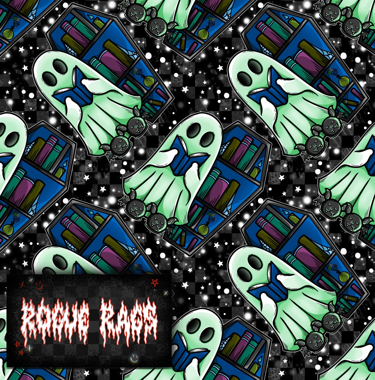 Bookish Ghostie #2 Seamless File