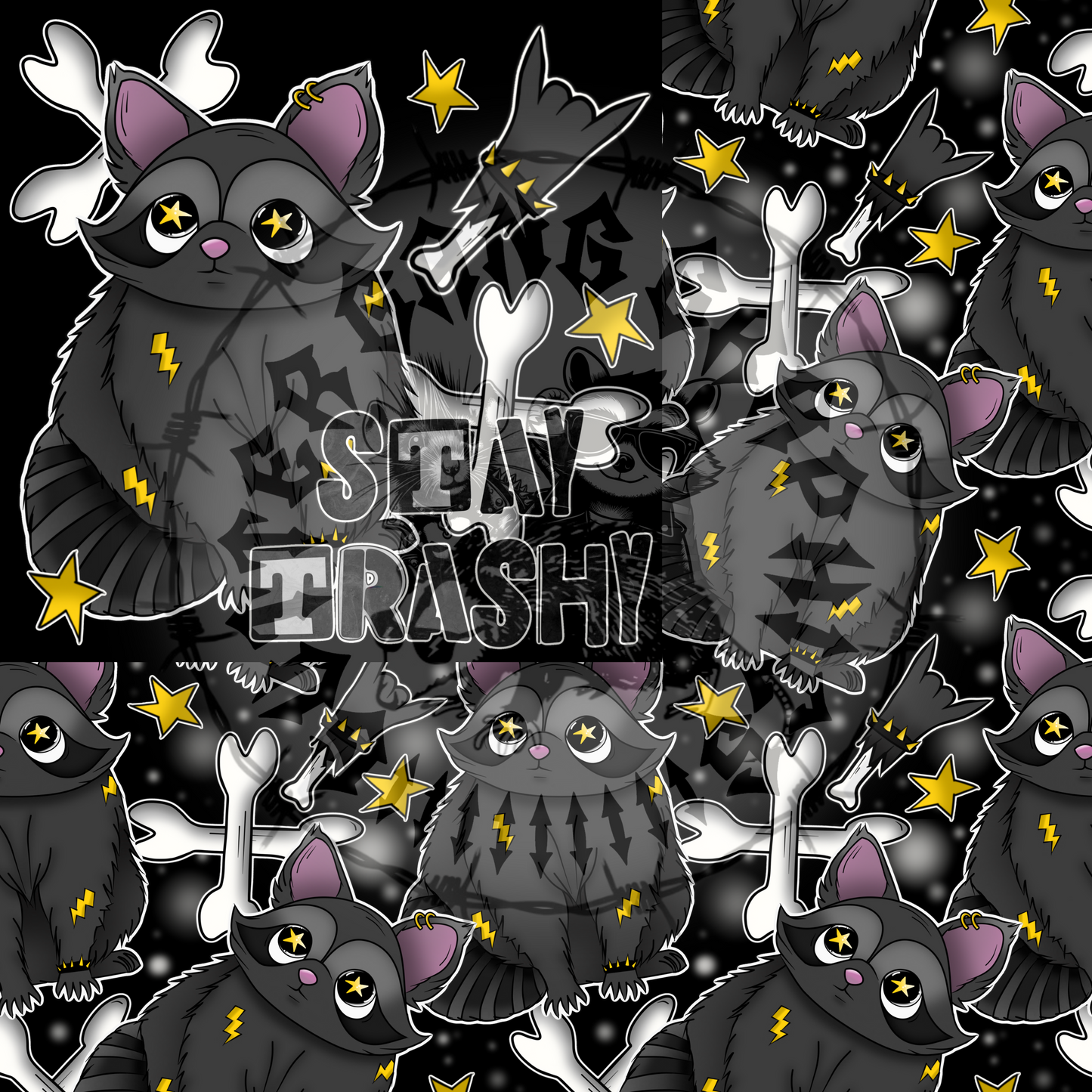 Stay Trashy PNG & Seamless Pack