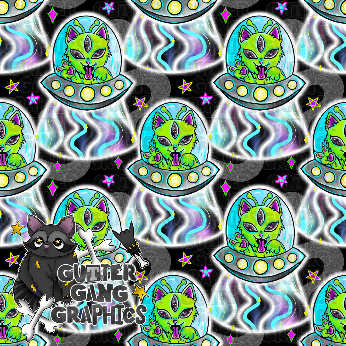 Space Kitty Seamless File