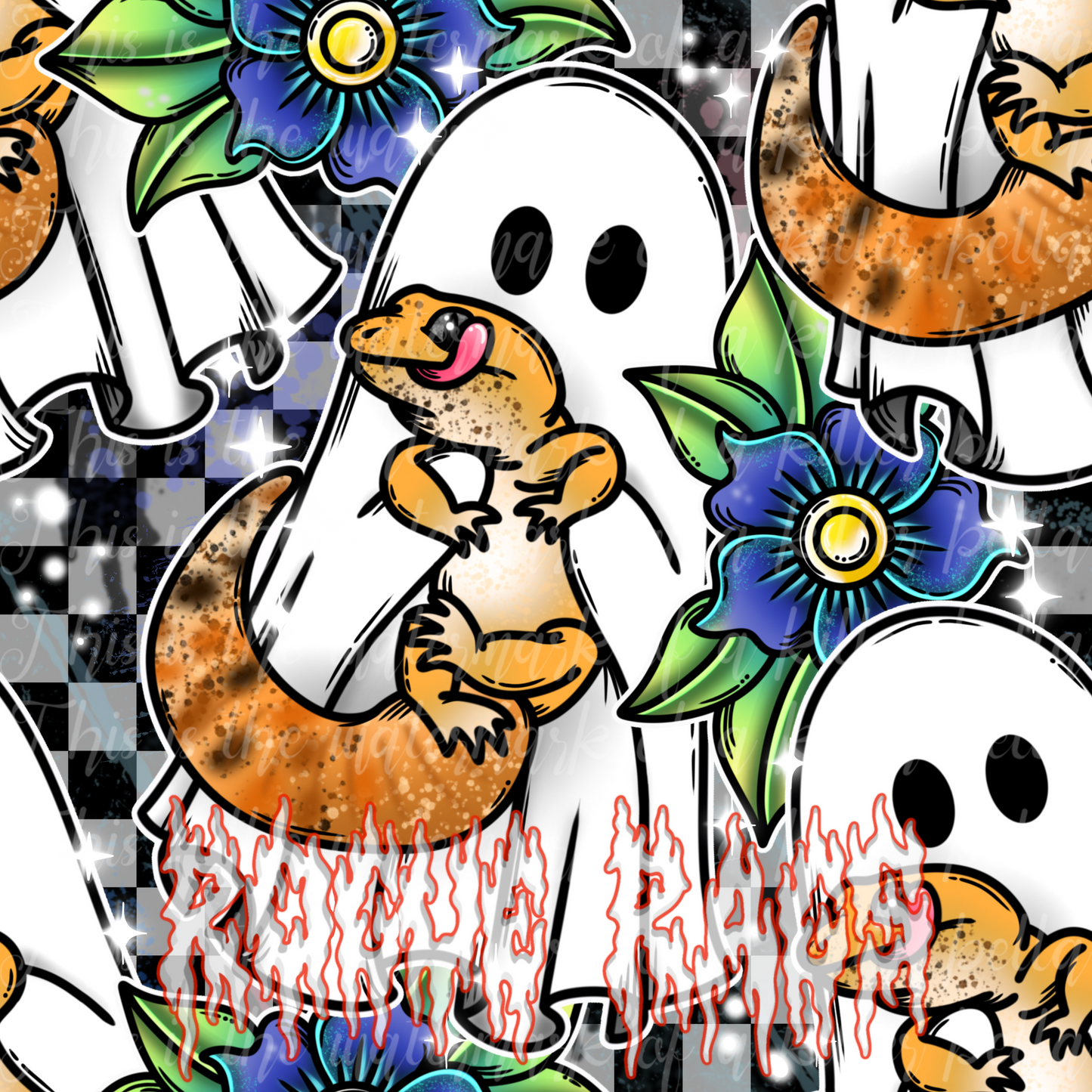 Leopard Gecko Ghostie #1 Seamless File