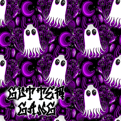 Purple Haunted Mushies Seamless File