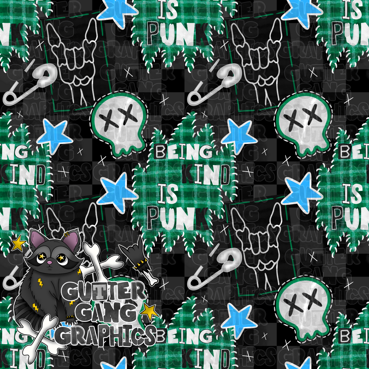 Nice is punk *green* Seamless File