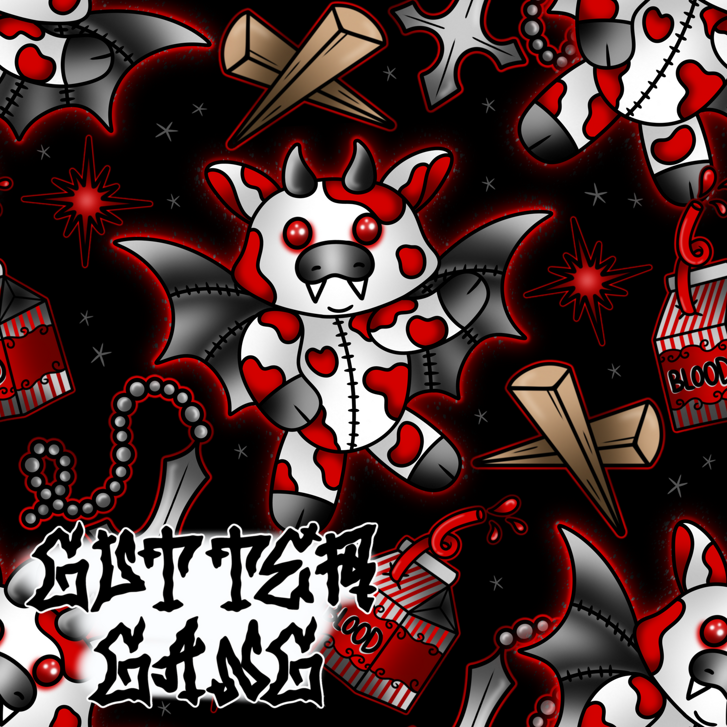 Vampire Cow Seamless File