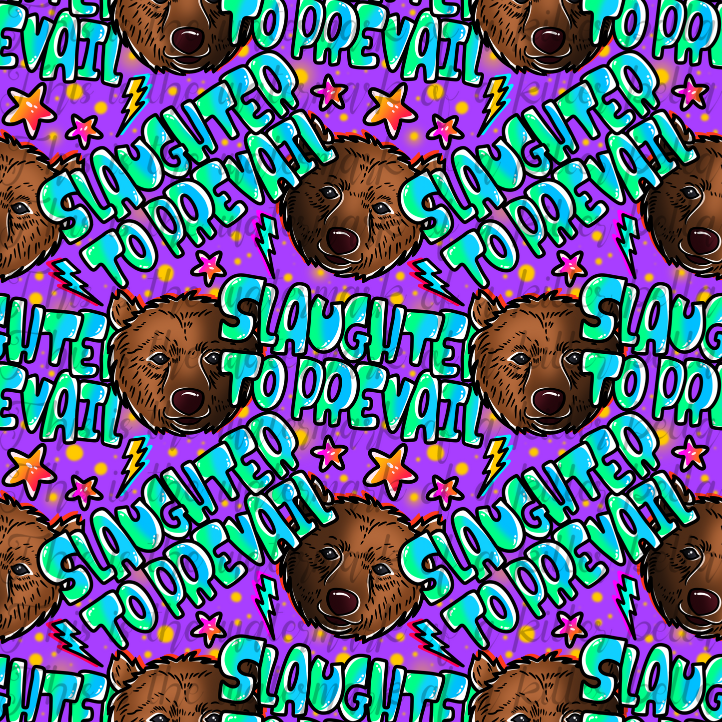 Blue STP Bear Seamless File