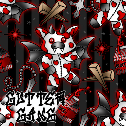 Vampire Cow Stripes Seamless File