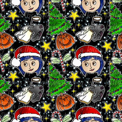 Button Eyes Christmas #2 Seamless File