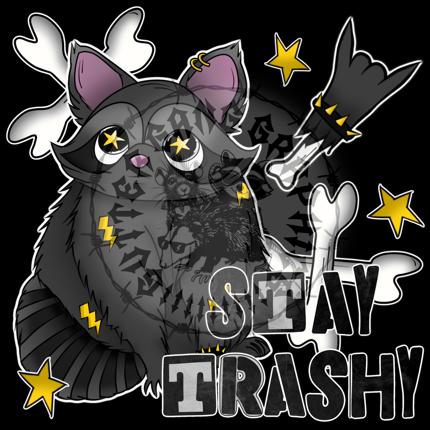 Stay Trashy PNG & Seamless Pack