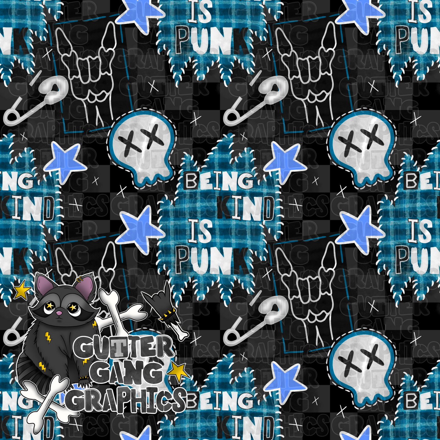 Nice is punk *blue* Seamless File