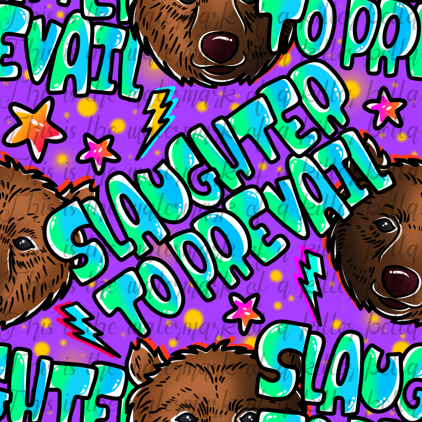 Blue STP Bear Seamless File