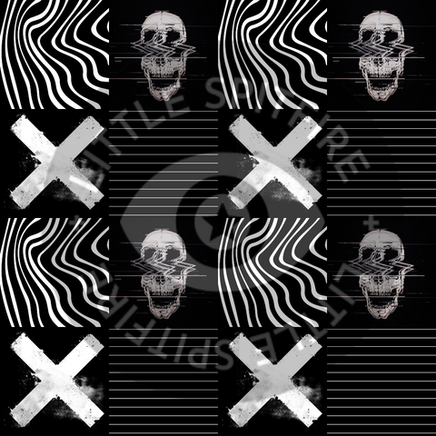 X Skulls Checkerboard Seamless File