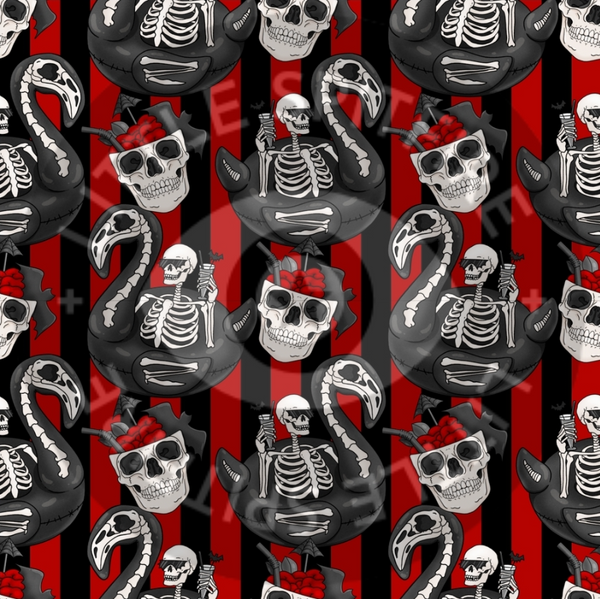 Spooky Summer on stripes Seamless File