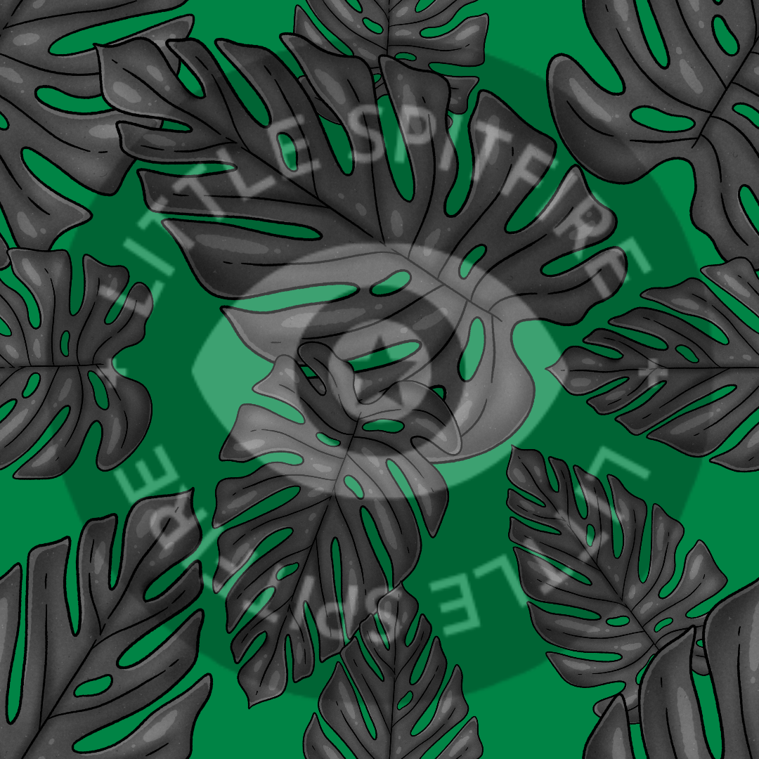 Green Monstera Leaf Seamless File