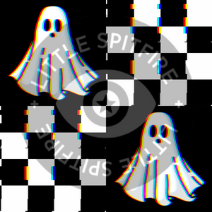 Glitch Ghost Checkers Seamless File