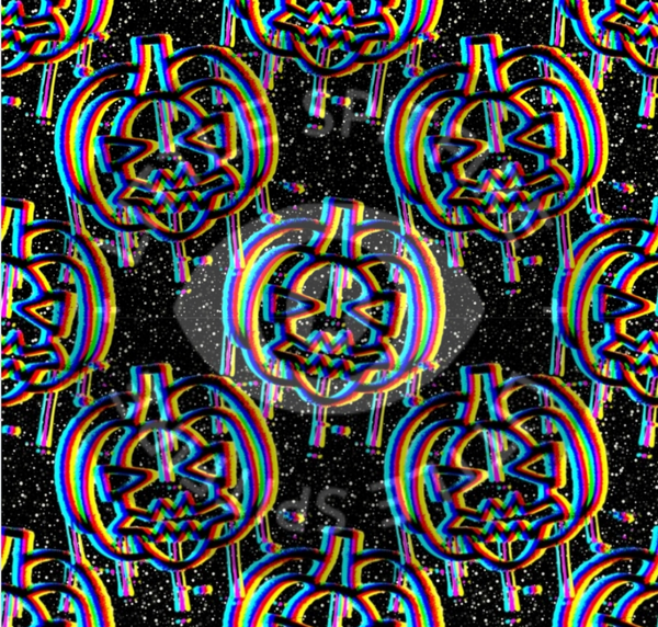 Glitch Pumpkins Seamless File