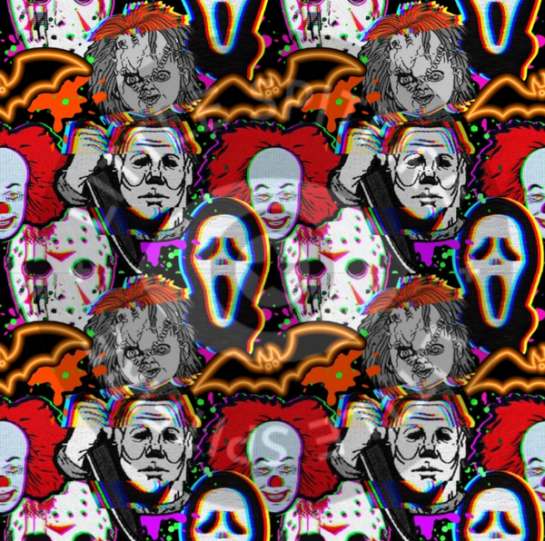 Neon Horror Guys Seamless File