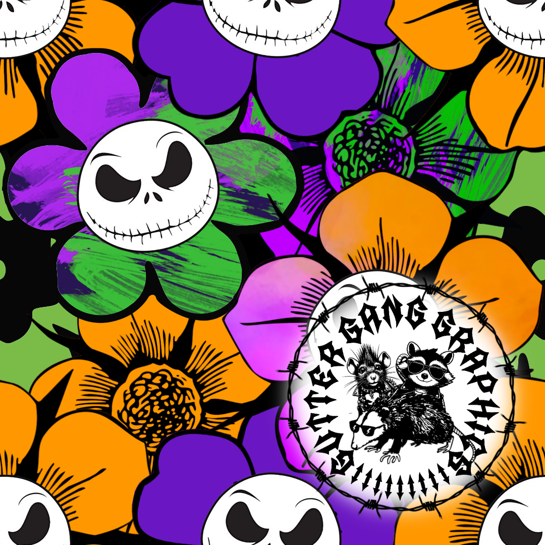 Floral Pumpkin King Seamless File