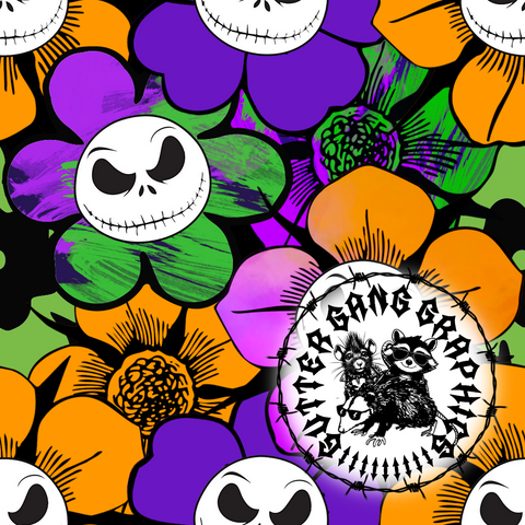 Floral Pumpkin King Seamless File