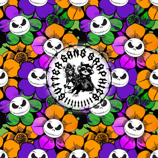 Floral Pumpkin King Seamless File